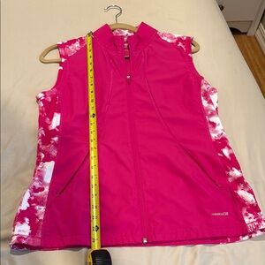 Annika Cutter & Buck Pink full Zip-Up Vest M